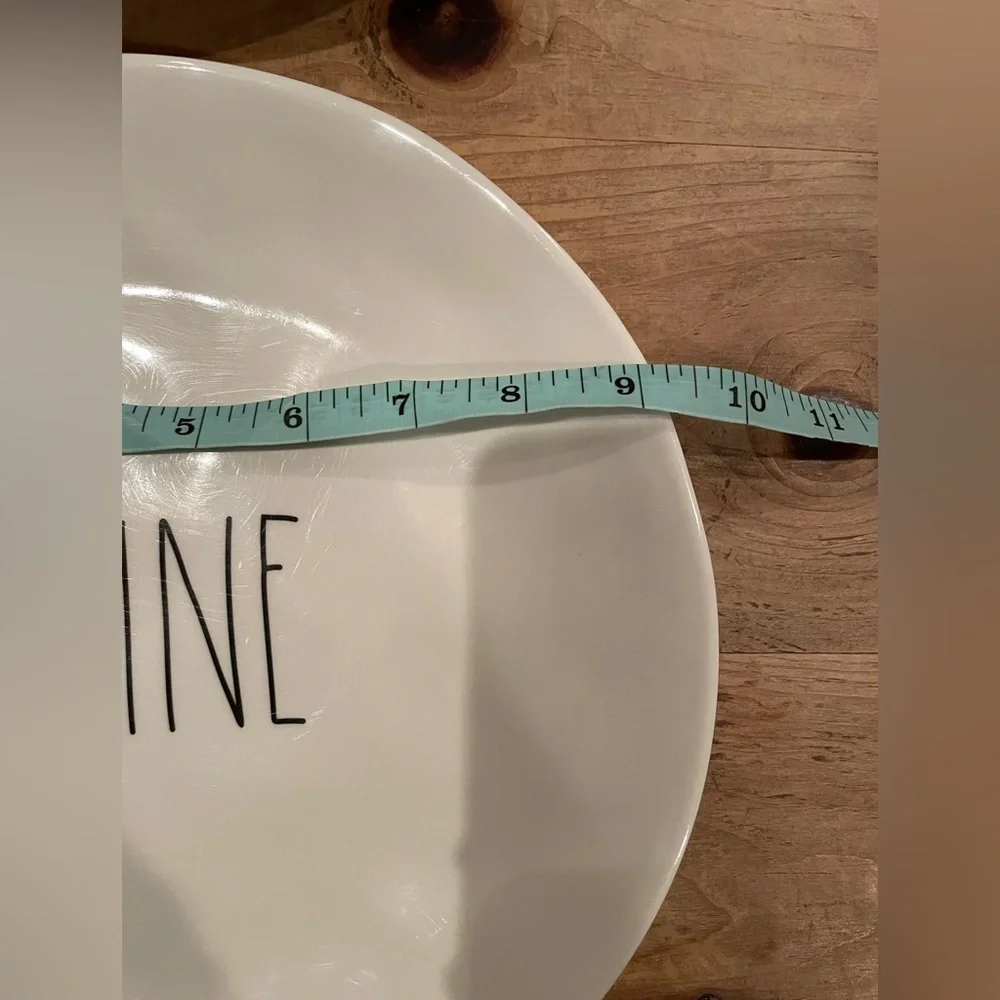 Rae Dunn Black White “Dine” wavy plates set of 2 10” Classic Sustainable